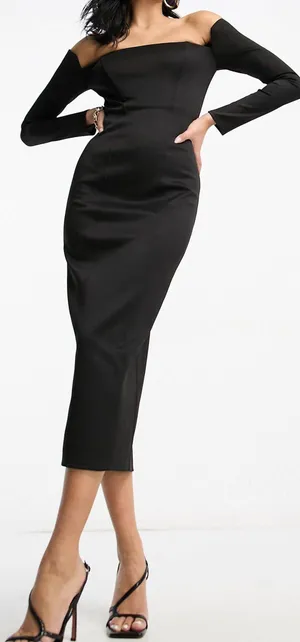 Design Off Shoulder Midi Dress thumbnail 4