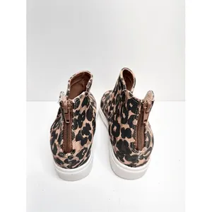 Steve Madden Claud Leopard Print High‎ Top Sneakers Tan Black 6M thumbnail 5