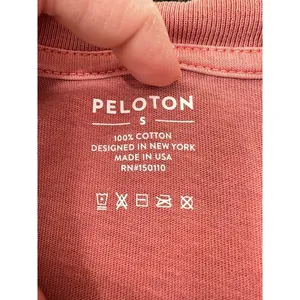 Peloton Everyday Oversized Crewneck Long Sleeve T-Shirt‎ Orange Cotton Small NWT thumbnail 6