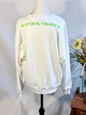G/FORE Coordinates French Terry Oversized Pullover Sweatshirt White Sz L🧡 Size L thumbnail 3