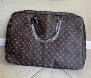 Brown Faux Leather Suit Bag thumbnail 1