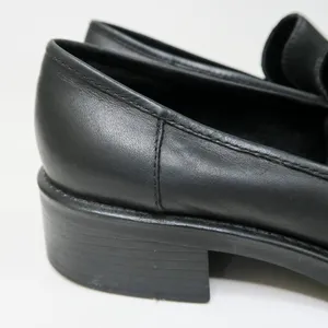Vintage 90s Whitemt Black Leather Heeled Loafers - Brookline thumbnail 6