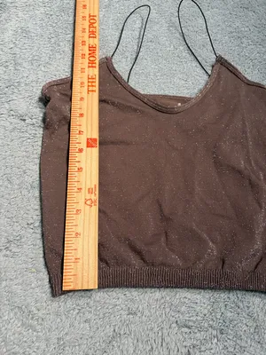 Free people intimately Spaghetti Strap Sparkle Crop Top in Brown M/L thumbnail 5