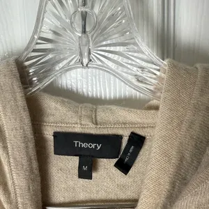 Theory Cashmere Curved Hem Hoodie M thumbnail 5