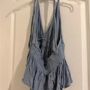 Women's Blue Halter Top Size M thumbnail 2