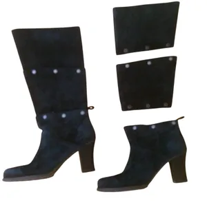 Caterpillar ANIA 3-in-1 Women's 9 Navy Leather Boots Adjustable Shaft Rugged thumbnail 1
