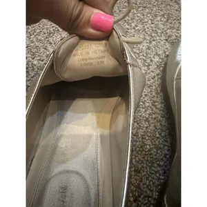 COLE HAAN The Go-to Arden Oxford‎ Shoes Size 10.5B Soft Gold Metallic Leather thumbnail 6