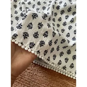 VICTORIAS SECRET Women’s Size M White Blue Leaf Print Nightgown Pajamas thumbnail 5