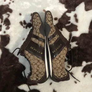 Vintage Y2K Coach Remonna Brown Signature Logo Sneakers Trainers Lace Up Suede 7200086/K14 thumbnail 3