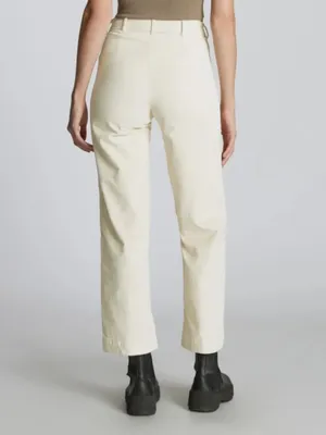 Everlane The Corduroy Wide‎ Leg Pants High Rise Relaxed Canvas Ecru Cream Size 8 thumbnail 2