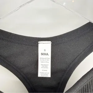 SoulCycle Longline Ribbed‎ Sports Bra Women's Small Black Activewear thumbnail 5