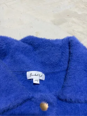 Bucket list Frankie soft fur shacket medium Blue thumbnail 5