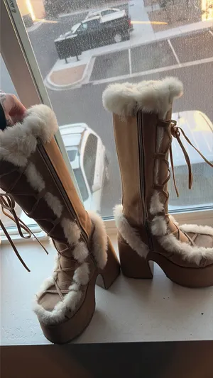 brown suede demonias thumbnail 2