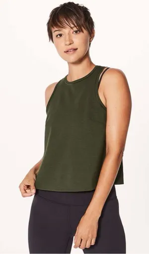Lululemon Minimal Tank Dark Olive MEASUREMENTS thumbnail 1