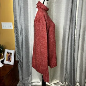 MinkPink‎ Womens Brick Red Size Large Curious Roll Neck Sweater Dress Tunic NEW thumbnail 8