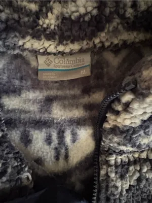 Columbia Navy and White Patterned Zip-Up Sweater Jacket thumbnail 2