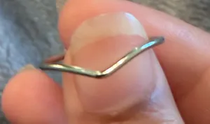 Minimalist Silver Chevron Ring Size none thumbnail 1