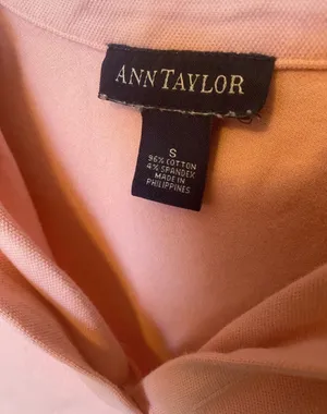 Ann Taylor Rugby PoloLight Pink Crop Top thumbnail 2