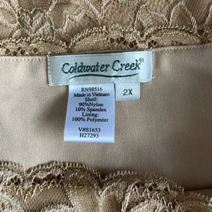 Coldwater Creek Gold Lace Square Neck Cami Size 2X thumbnail 3