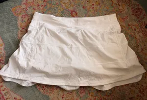Lululemon Pace Rival Skirt White 6 thumbnail 1