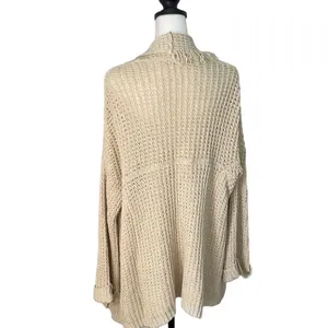 Free People Cream‎ I'II Be Around Knit Fringe Cardigan Size XS thumbnail 5