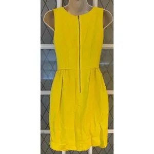 J.Crew Yellow Textured Cotton Dress. Size 2. Sleeveless. Preppy. thumbnail 4