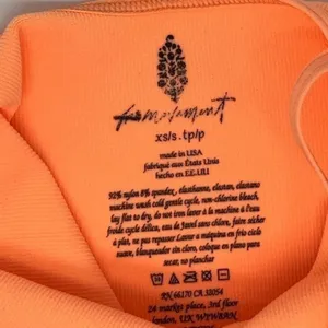 NWOT Free people movement Neon ribbed Jersey Bra Top thumbnail 7