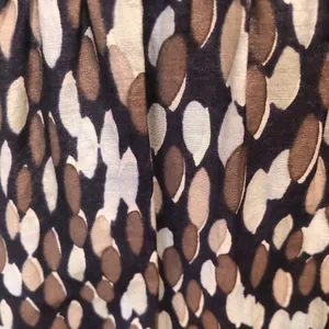 Banana Republic Printed Silk Blend Midi Peasant Dress 4 Tied Scoop Neck Brown thumbnail 4