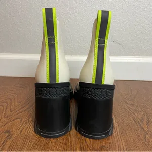 Sorel Brex Heel Cream Leather Chelsea Ankle Boots with Black Elastic Panels Sz 7 thumbnail 5