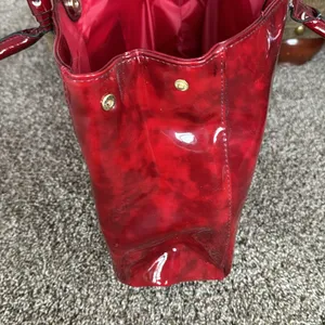 New tote bag, heavy shiny vinyl Red thumbnail 4