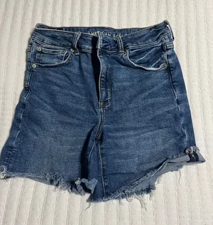 American Eagle Outfitters Medium Blue Distressed Denim Shorts thumbnail 1