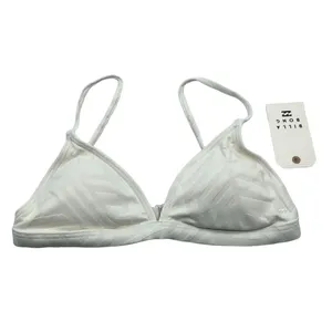 Billabong Peeky Days Tri Bikini Top Removable Cups Textured White S thumbnail 3
