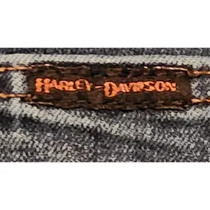 Harley-Davidson Denim Jeans Bootcut Dark Wash Embroidered‎ Pockets Women's 16P thumbnail 5