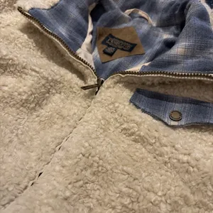 Pendleton Western Sherpa Jacket‎ Womens Medium Ivory Wool Lined Zip Fleece Coat thumbnail 2