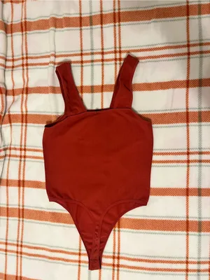 BDG Rust Orange Square Neck Bodysuit thumbnail 4