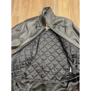 Marc New‎ York Leather Jacket Black Quilted Lined Zip Coat Women Small thumbnail 9