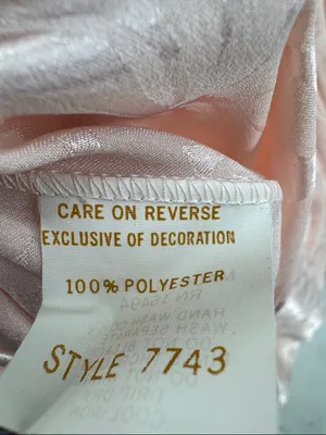 Neiman Marcus Mary McFadden light pink Ribbed Bodice Floral Slip Chemise nighty thumbnail 9