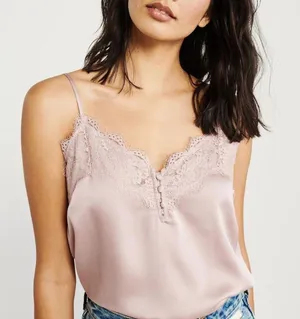 Abercrombie lace trim cami xs thumbnail 4