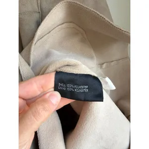 American Vintage BAGATELLE Vintage 90s Tan Beige Faux Suede Button Front Jacket Coat Womens Small thumbnail 5