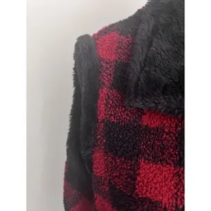 Woolrich Women'S Red Black Buffalo Plaid Collared Full Zip Pockets Vest Sz Xl thumbnail 2