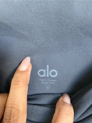 Alo Yoga Dark Gray Moto Leggings S High Rise Mesh Pleated Biker Athleisure thumbnail 5