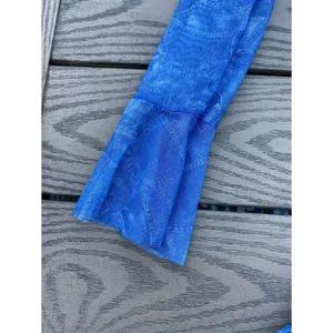 SHEIN size large demin sheer matching cover up set blue swim thumbnail 3