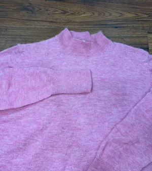 ZARA Pink Wool Alpaca Long sleeves Sweater Sz S thumbnail 2