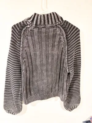 Free People Sweetheart Mock Neck Drop Dolman Sweater Black Womens XS thumbnail 5
