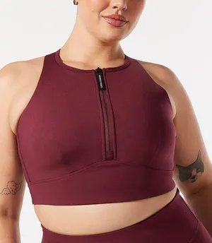 Savage X Fenty Locked & Lifted Half-Zip Medium-Impact Sports Bra thumbnail 1
