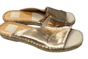 Dolce Vita Rose Gold Faux Leather Mule Slides Womens 6 Beachy Casual Sandals thumbnail 1