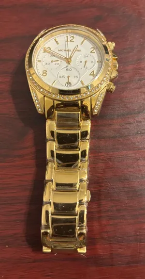 NWOT Michael Kors Gold and White Crystal-Accent Watch, MK6762-Needs Battery thumbnail 1