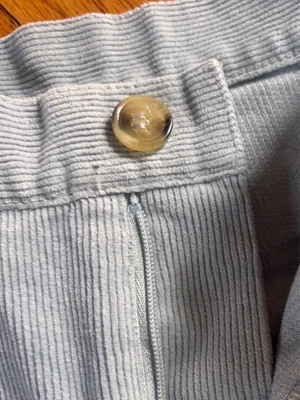 Cropped corduroy baby blue trousers thumbnail 3