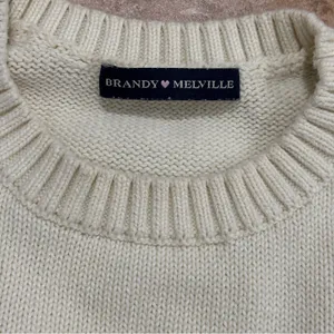 Brandy Melville Cream Oversized Crewneck Sweater thumbnail 6