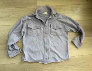Wilfred Free Aritzia Purple Ronnie Sweater Long Knit Shirt Jacket Womens M thumbnail 1